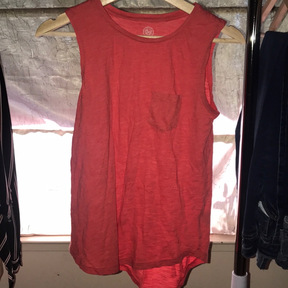 SO Coral Juniors Tank Top
